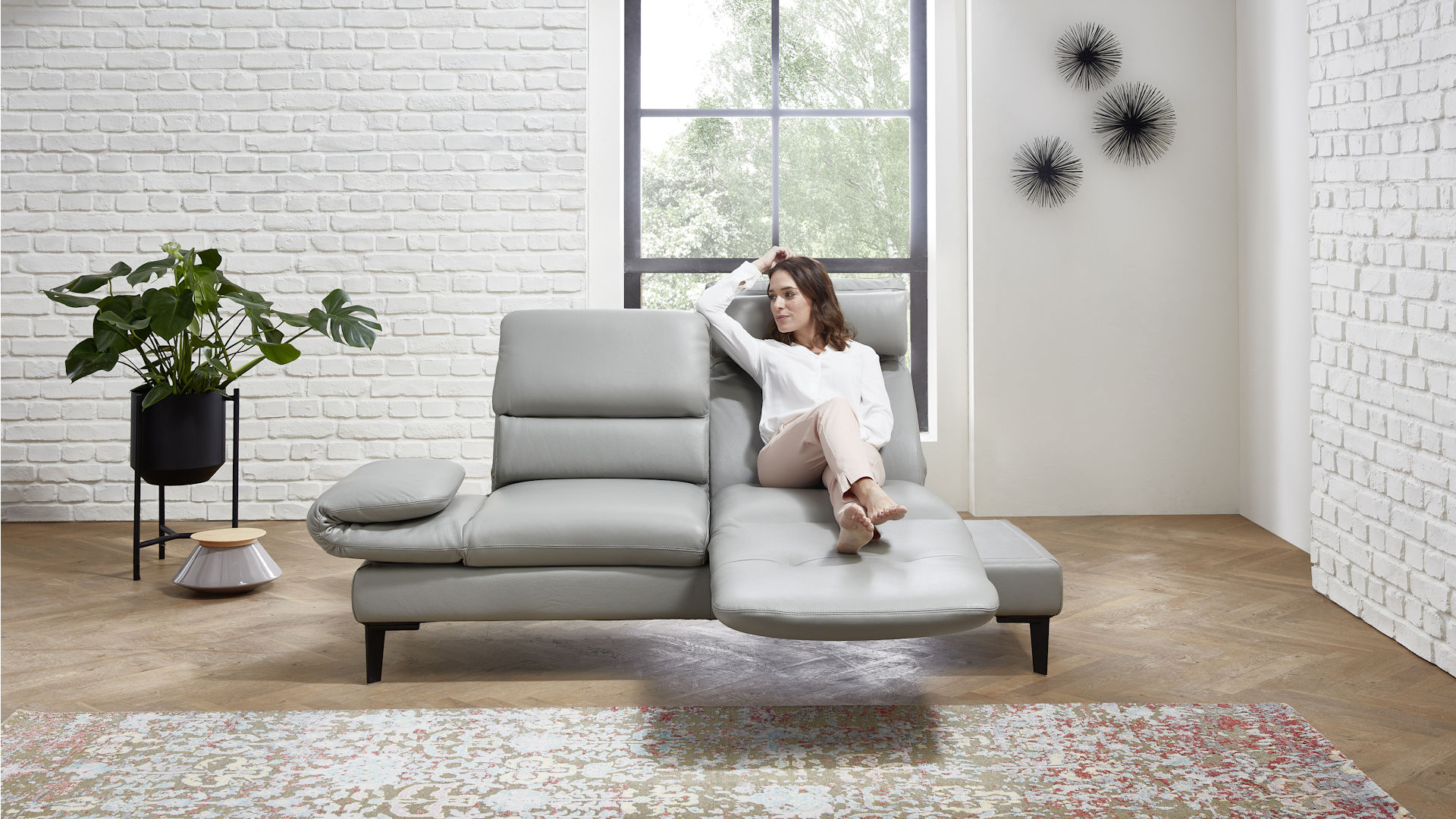 Ledersofa Z21855 - moderne Relaxoase