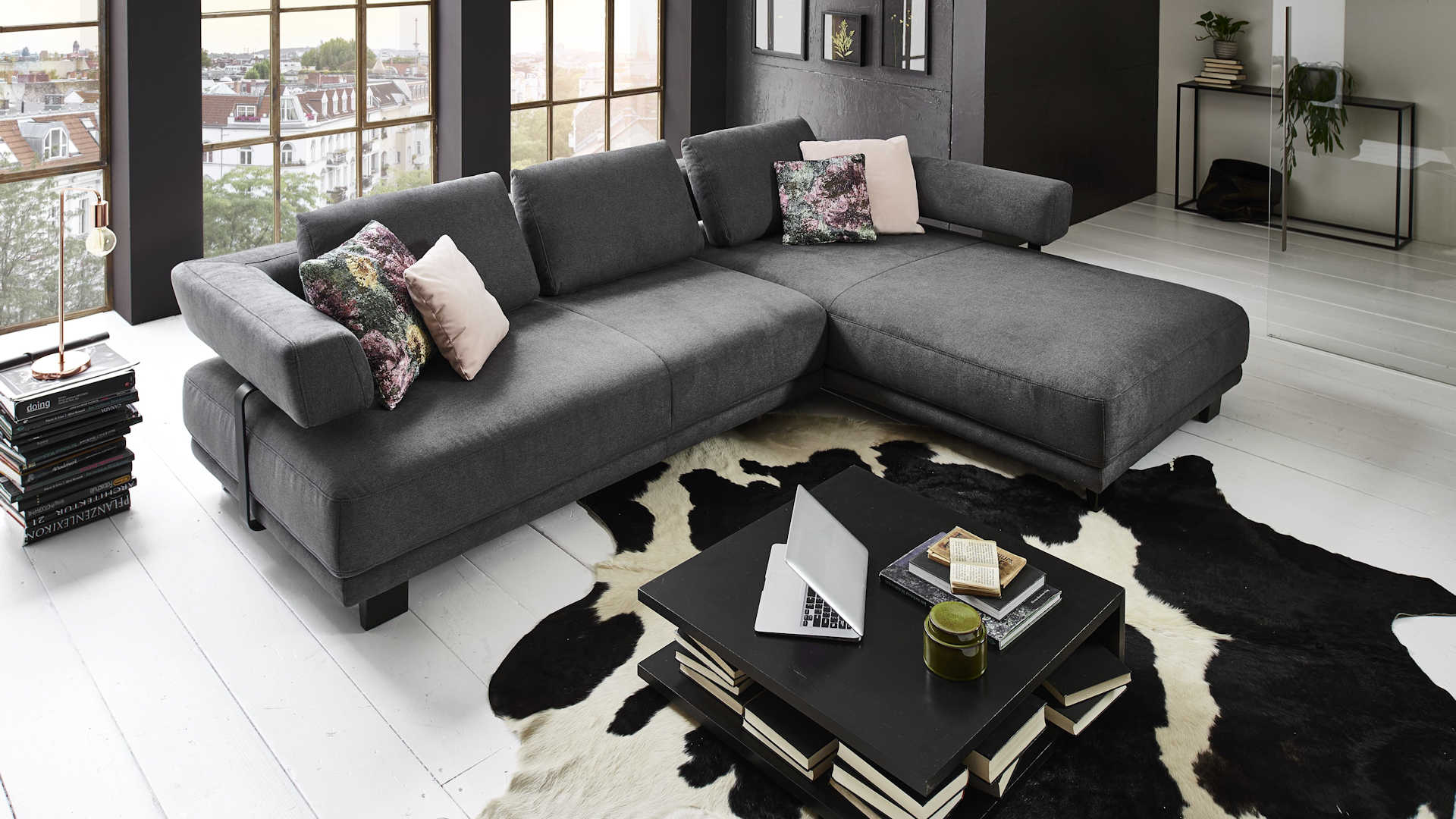 Polstergarnitur Z22216 - Stoff, grau