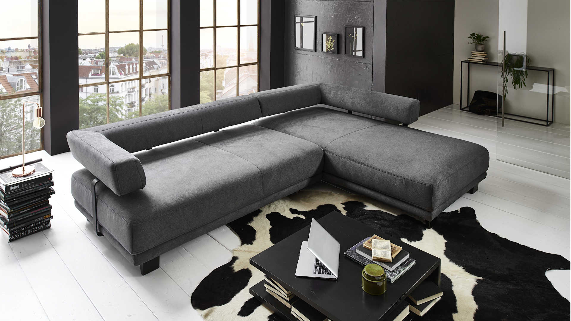 Polstergarnitur Z22216 - Stoff, grau