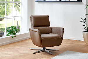 Fernseh- und Relaxsessel Z22223 - Leder braun