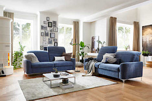Sofakombination Stoffbezug blau Z22242